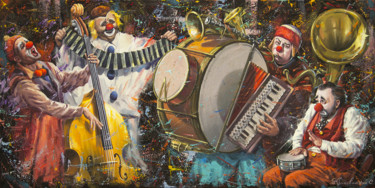 Pintura titulada "КВАРТЕТ.jpg" por Sergei Kropovinskii, Obra de arte original, Oleo