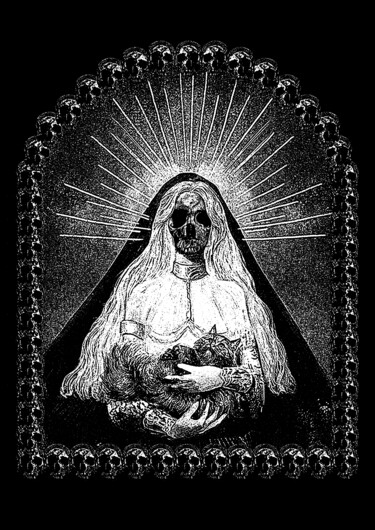Embrace The Darkness Collages intitulée "Embrace The Darkness" par Krossa Honom, Œuvre d'art originale, Collages