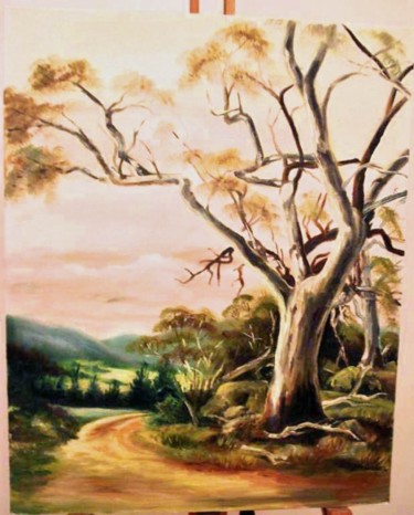Painting titled "Gumtree" by Mizsei F Krug, Original Artwork