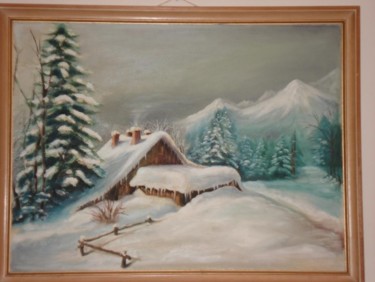 Painting titled "Wintertime" by Mizsei F Krug, Original Artwork