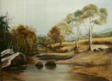 Painting titled "Australian landscape" by Mizsei F Krug, Original Artwork