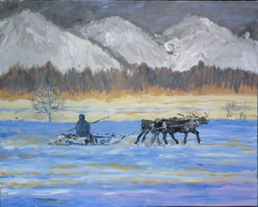 Ζωγραφική με τίτλο "Sakha (Yakutia)" από Krughoff, Αυθεντικά έργα τέχνης, Ακρυλικό