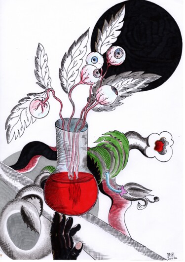 "Amour de l'oisiveté…" başlıklı Resim Krughoff tarafından, Orijinal sanat, Mürekkep