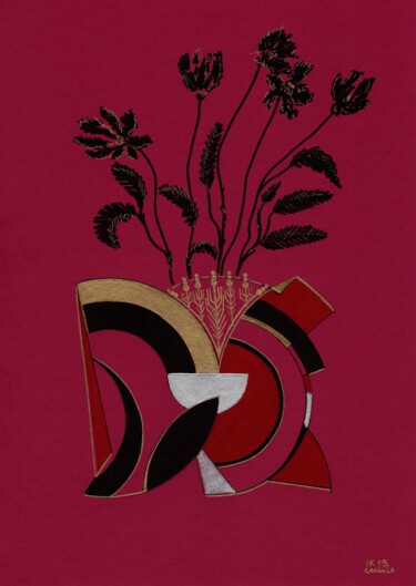 "Art nouveau (Papier…" başlıklı Tablo Krughoff tarafından, Orijinal sanat, Kalem