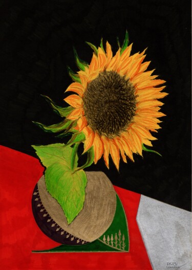 "Auringonkukka / Son…" başlıklı Tablo Krughoff tarafından, Orijinal sanat, Işaretleyici