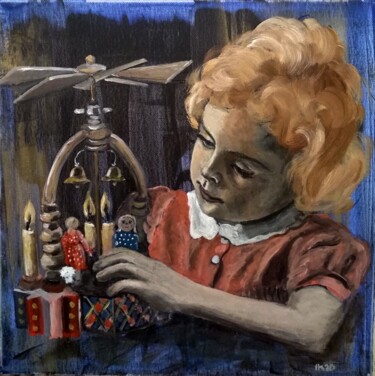 Schilderij getiteld "Omas Geschenk  (Erz…" door Krughoff, Origineel Kunstwerk, Acryl