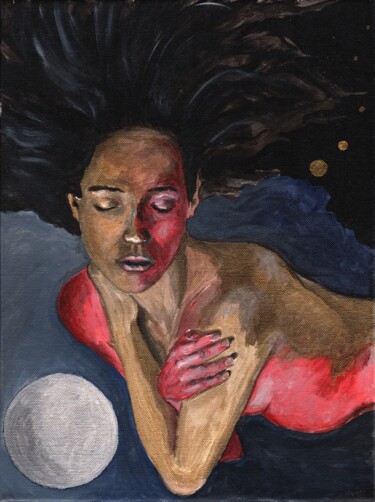 Peinture intitulée "Voyager en dormant…" par Krughoff, Œuvre d'art originale, Acrylique