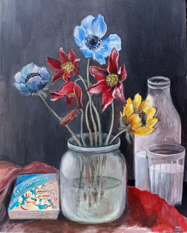 Painting titled "Still life without…" by Krughoff, Original Artwork, Acrylic