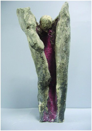 Skulptur mit dem Titel ""Anioł I"  (  " Eng…" von Karolina Krukowska-Dral, Original-Kunstwerk, Keramik