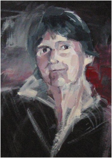 Malerei mit dem Titel "Barbara (portret ze…" von Karolina Krukowska-Dral, Original-Kunstwerk