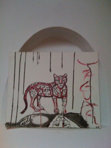 Peinture intitulée "Jaguar" par Krusty, Œuvre d'art originale