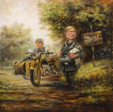 Картина под названием "Загарбники" - Dmitry Krutous, Подлинное произведение искусства, Масло