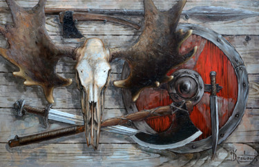 Картина под названием ""Скандинавский натю…" - Dmitry Krutous, Подлинное произведение искусства, Масло