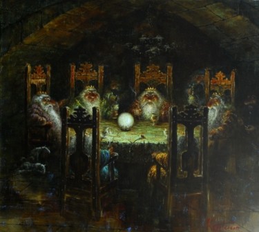 Painting titled ""совет"" by Dmitry Krutous, Original Artwork