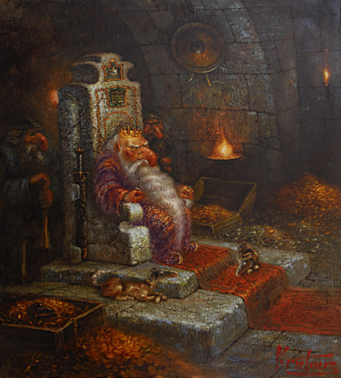 Painting titled ""горный король"" by Dmitry Krutous, Original Artwork