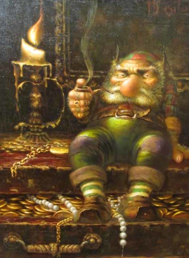 Painting titled ""гном"" by Dmitry Krutous, Original Artwork