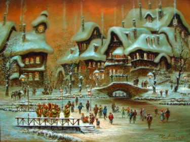 Painting titled ""каток"" by Dmitry Krutous, Original Artwork