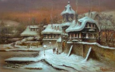 Painting titled "Из серии "Зима"" by Dmitry Krutous, Original Artwork