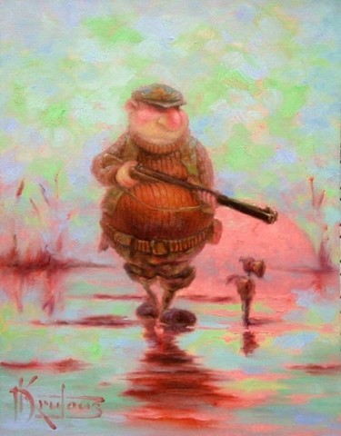 Painting titled ""охотник"" by Dmitry Krutous, Original Artwork