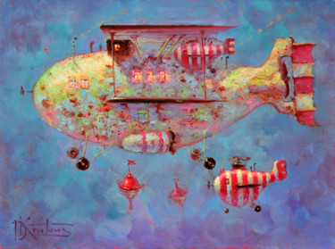Картина под названием ""рыболет"" - Dmitry Krutous, Подлинное произведение искусства