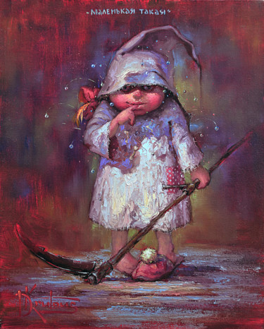 Картина под названием ""Маленькая такая"" - Dmitry Krutous, Подлинное произведение искусства, Масло