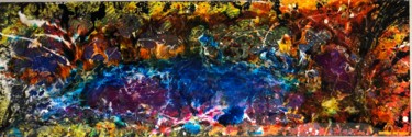 Painting titled "Rivière de couleur" by Krystali Art Design, Original Artwork, Acrylic