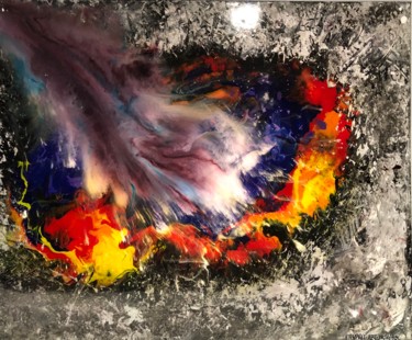 Pittura intitolato "Tempête Cosmique" da Krystali Art Design, Opera d'arte originale, Acrilico