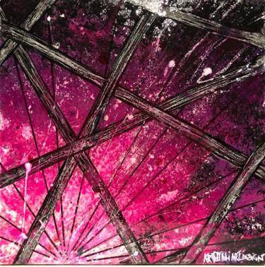 Painting titled "Pink 3D" by Krystali Art Design, Original Artwork, Acrylic