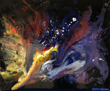 Malerei mit dem Titel "Erruption" von Krystali Art Design, Original-Kunstwerk, Acryl