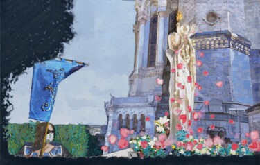 Digital Arts titled "Pèlerinage Marie -…" by Krystel, Original Artwork, Digital Painting
