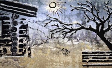 Arts numériques intitulée "Soleil Blanc" par Krystel, Œuvre d'art originale, Peinture numérique