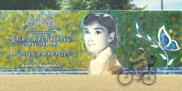 "Street Art Audrey H…" başlıklı Dijital Sanat Krystel tarafından, Orijinal sanat, Dijital Kolaj