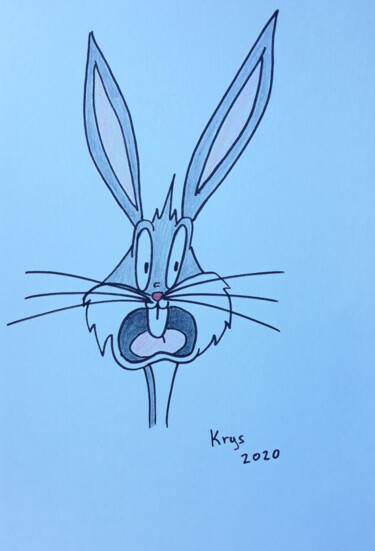 Desenho intitulada "Bugs B" por Krystian, Obras de arte originais, Tinta
