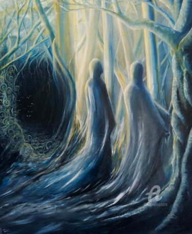 绘画 标题为“Deep in the Woods” 由Krystian Kaplon, 原创艺术品, 丙烯