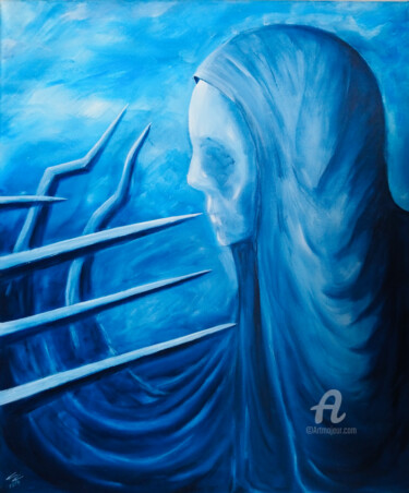 Painting titled "Blades" by Krystian Kaplon, Original Artwork, Acrylic