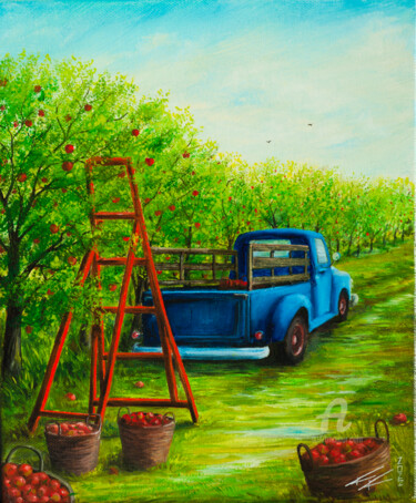 "apples" başlıklı Tablo Krystian Kaplon tarafından, Orijinal sanat, Petrol