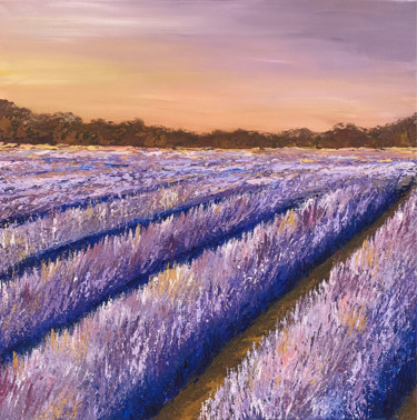 Schilderij getiteld "Provance`s  lavende…" door Kristina Malashchenko, Origineel Kunstwerk, Olie Gemonteerd op Frame voor ho…