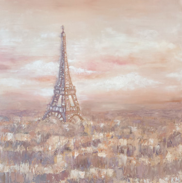 Картина под названием "I miss you, Paris" - Kristina Malashchenko, Подлинное произведение искусства, Масло