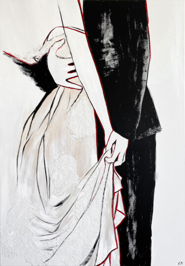 Peinture intitulée "So this is Love" par Kristina Malashchenko, Œuvre d'art originale, Acrylique Monté sur Châssis en bois