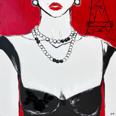 Картина под названием "Parisian" - Kristina Malashchenko, Подлинное произведение искусства, Масло
