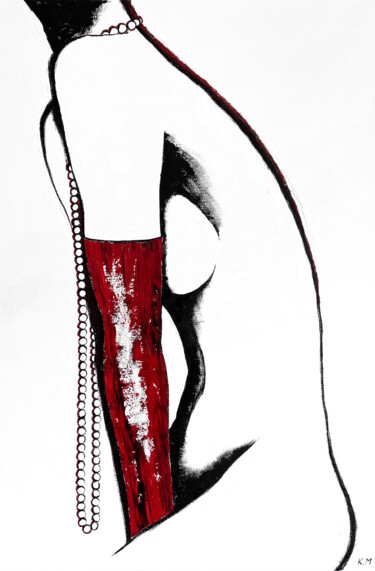 Картина под названием "MADAME #2" - Kristina Malashchenko, Подлинное произведение искусства, Масло Установлен на Деревянная…