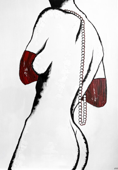 Картина под названием "MADAME #3" - Kristina Malashchenko, Подлинное произведение искусства, Масло Установлен на Деревянная…
