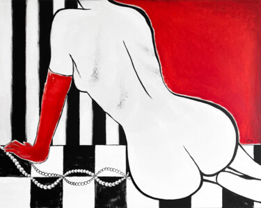 Картина под названием "MON CHER" - Kristina Malashchenko, Подлинное произведение искусства, Масло Установлен на Деревянная п…