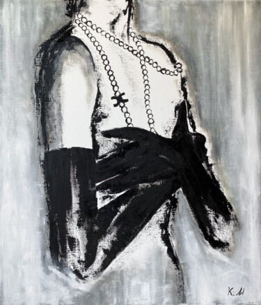 Peinture intitulée "MADAME COCO" par Kristina Malashchenko, Œuvre d'art originale, Huile Monté sur Panneau de bois