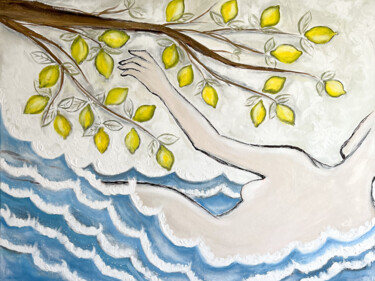 Картина под названием "SERENITY" - Kristina Malashchenko, Подлинное произведение искусства, Масло Установлен на Деревянная п…