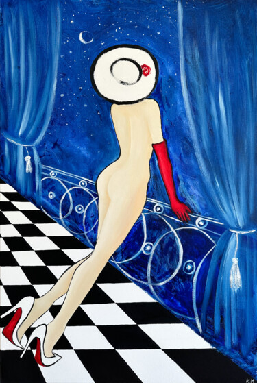 Картина под названием "La prière de la fem…" - Kristina Malashchenko, Подлинное произведение искусства, Масло Установлен на…