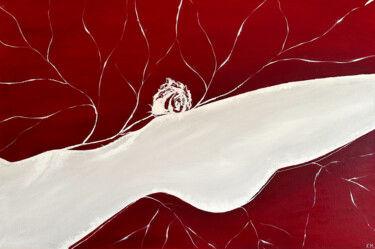 Pittura intitolato "Blooming pleasure" da Kristina Malashchenko, Opera d'arte originale, Olio Montato su Pannello di legno