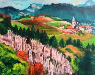 Peinture intitulée "Tyrol" par Krystyna Mościszko, Œuvre d'art originale, Acrylique