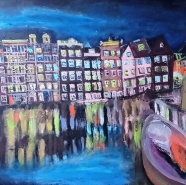 Pintura intitulada "Amsterdam" por Krystyna Mościszko, Obras de arte originais, Acrílico