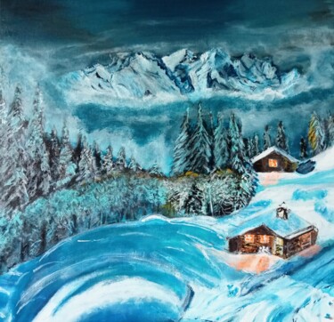 Pintura titulada "Alpy austriackie" por Krystyna Mościszko, Obra de arte original, Acrílico